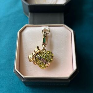 Juicy Couture Yellow Pave Heart Charm